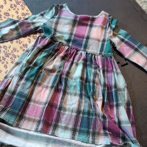 Fab Kids Plaid 3/4 Sleeve Dress Size 8/10